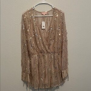 Elegant Sequin Embellished Jumpsuit